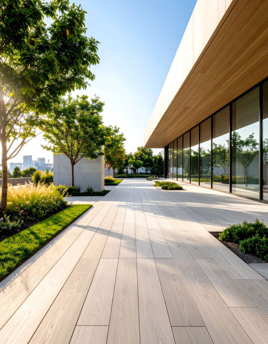 Contemporary Composite Walkway with Smooth Surfaces - 20 Composite Walkway Ideas