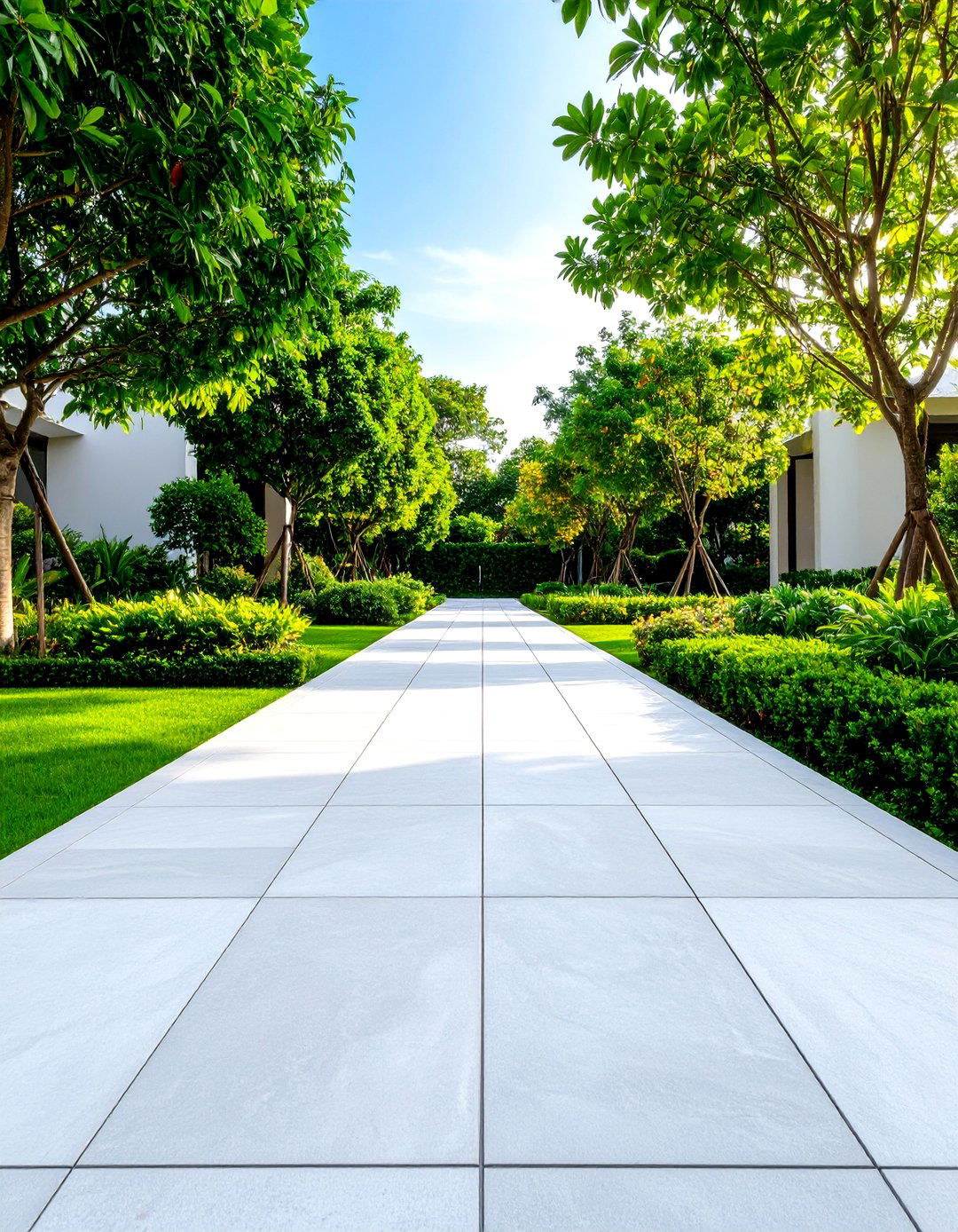 Contemporary Concrete Garden Path Design - 20 Garden Path Ideas