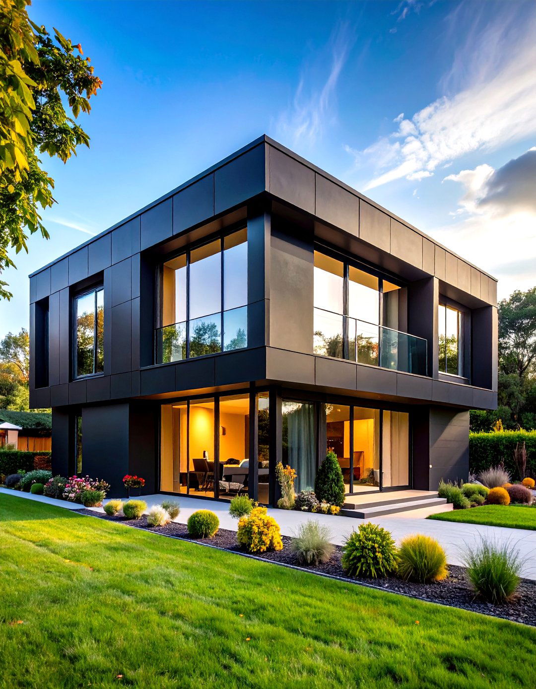 Contemporary Cubic Black Houses - 20 Modern Black Houses