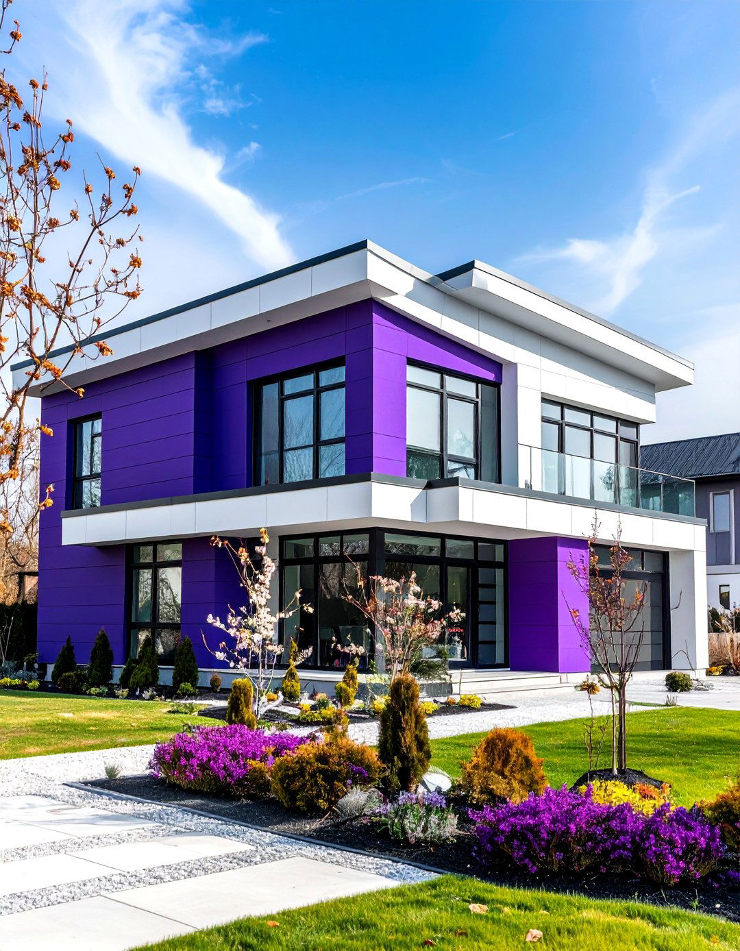 Contemporary Eggplant Purple House Exterior - 20 Purple House Exterior Ideas