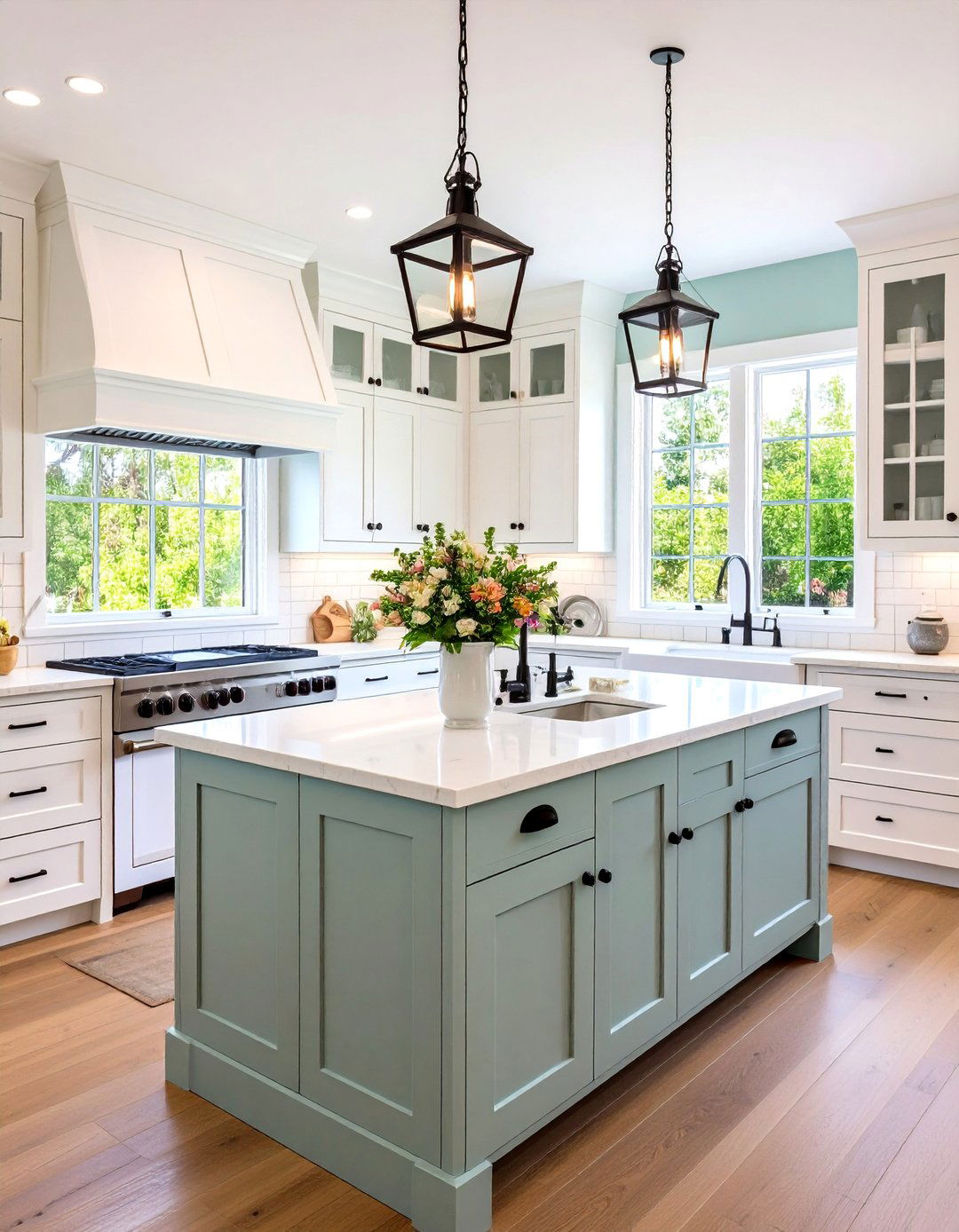 Contemporary Farmhouse White Oak Cabinets Kitchen - 20 Kitchens With White Oak Cabinets