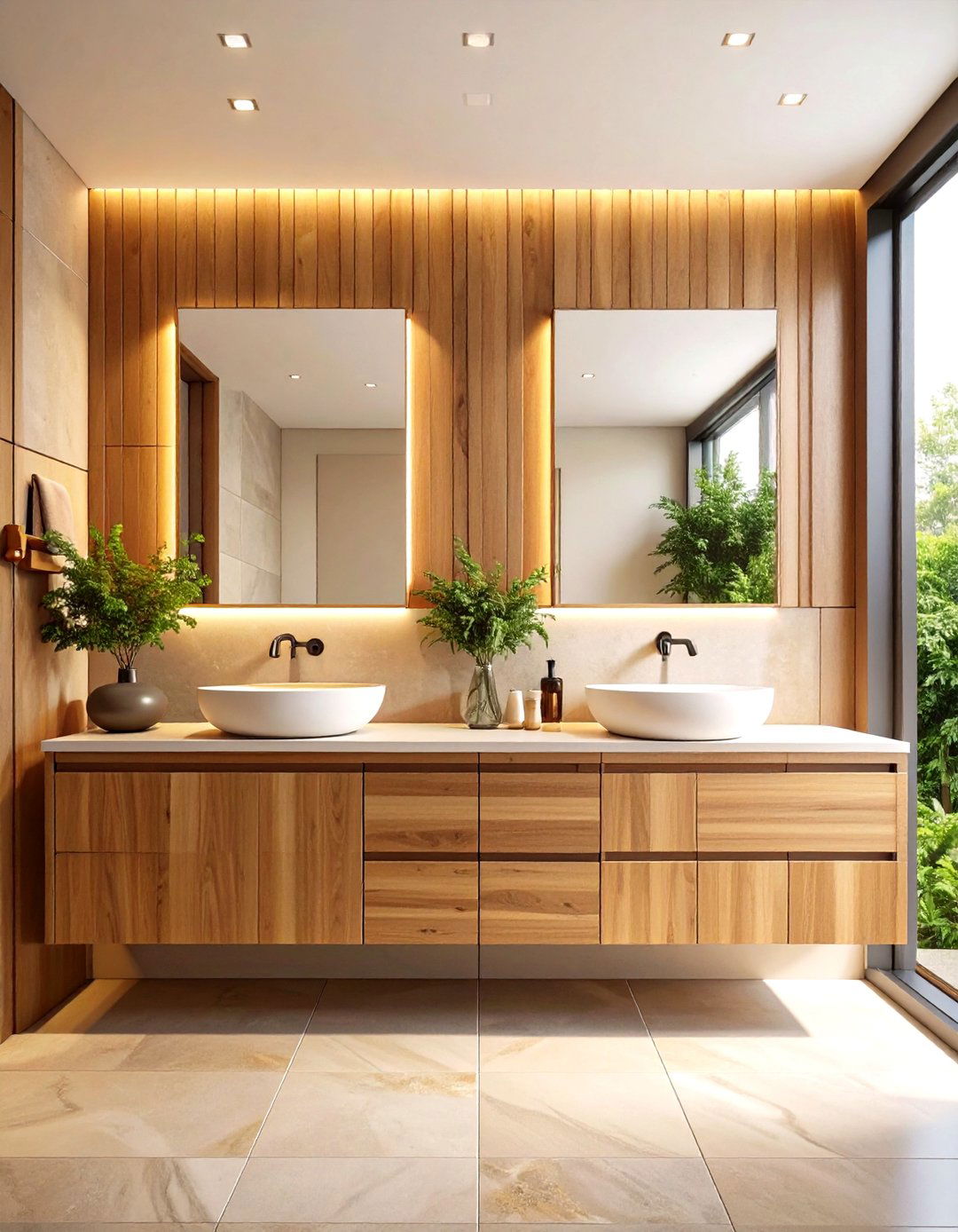 Contemporary Floating Vanity Luxury Bathroom Design - 20 luxury bathroom ideas