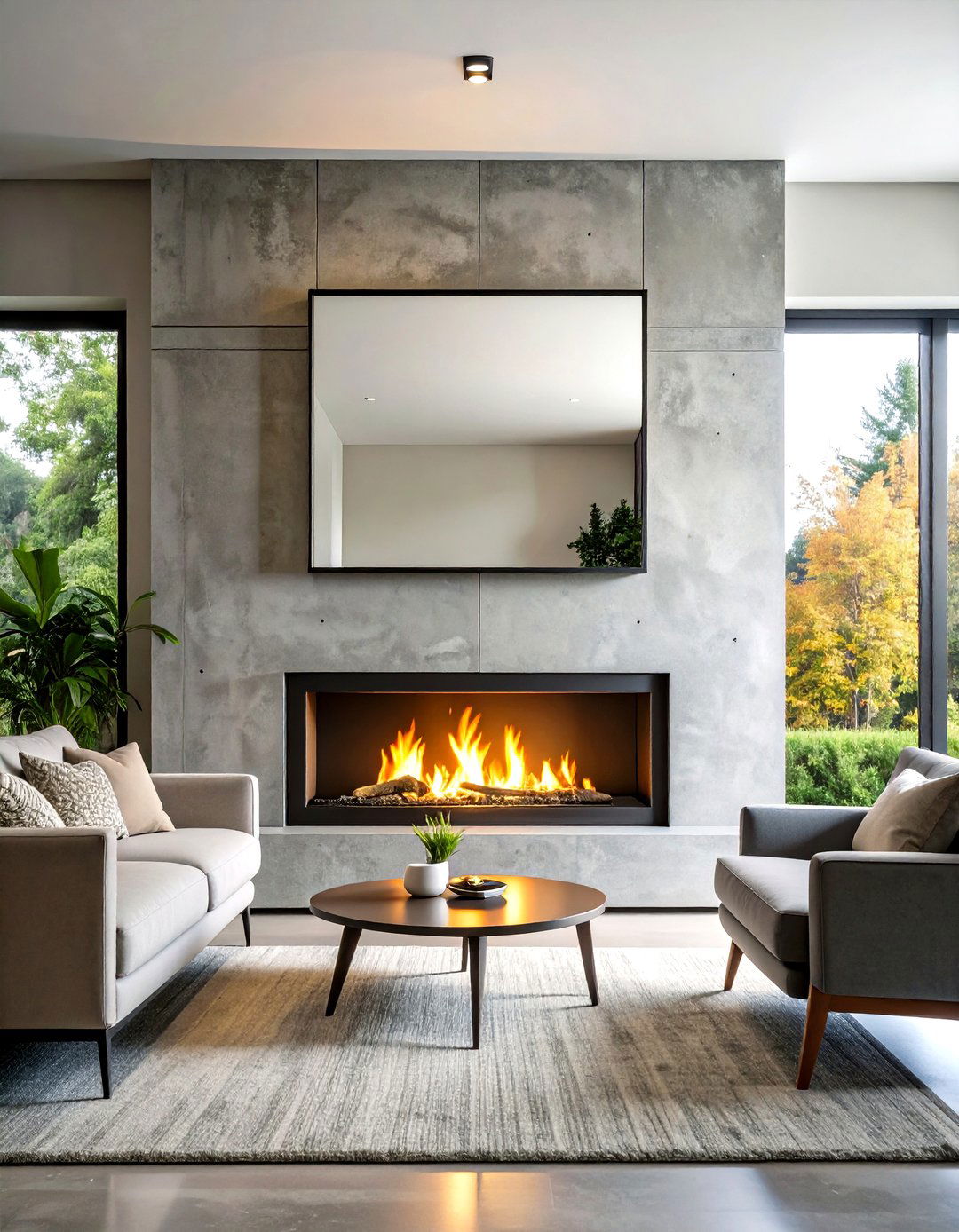 Contemporary Frameless Mirror Over Fireplace - 20 Mirror Over Fireplace Ideas
