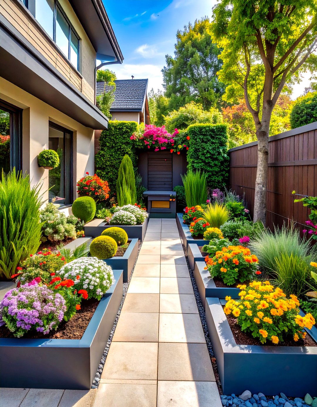 Contemporary Geometric Mailbox Landscaping - 20 Mailbox Landscaping Ideas