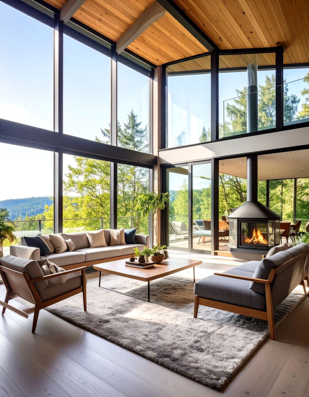 Contemporary Glass Cabin Decor - 20 Cabin Decor Ideas