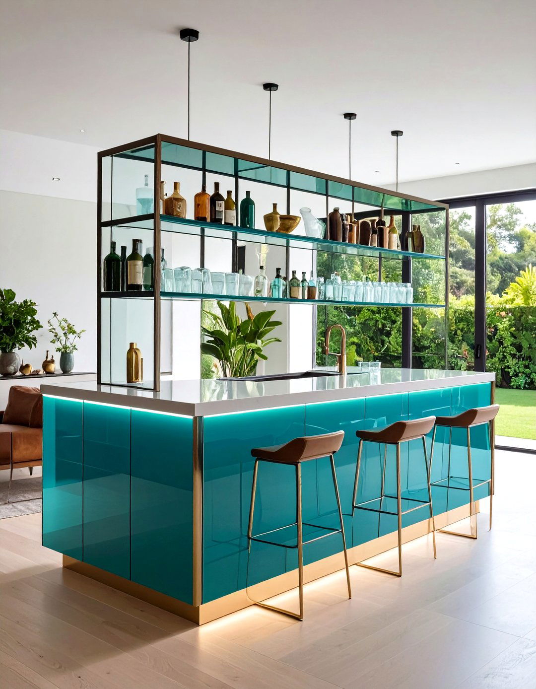 Contemporary Glass Mini Bar Design - 20 Mini Bar Ideas