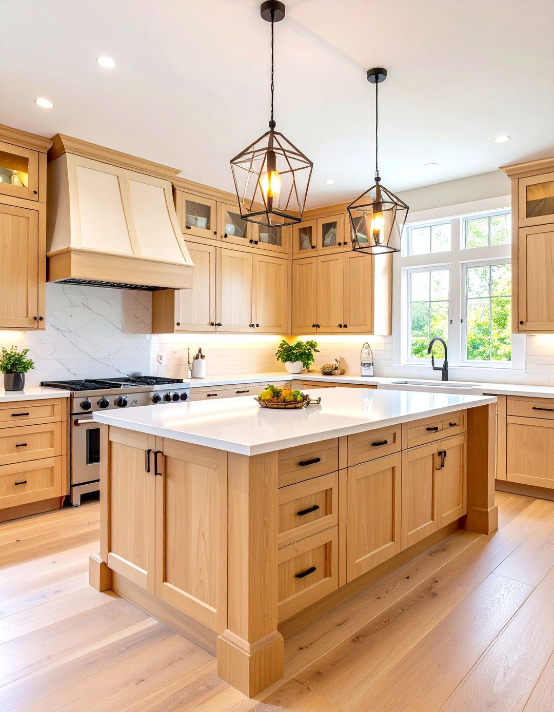 Contemporary Light Wood Cabinet Kitchen with Minimalist Design - 20 Kitchens With Light Wood Cabinets