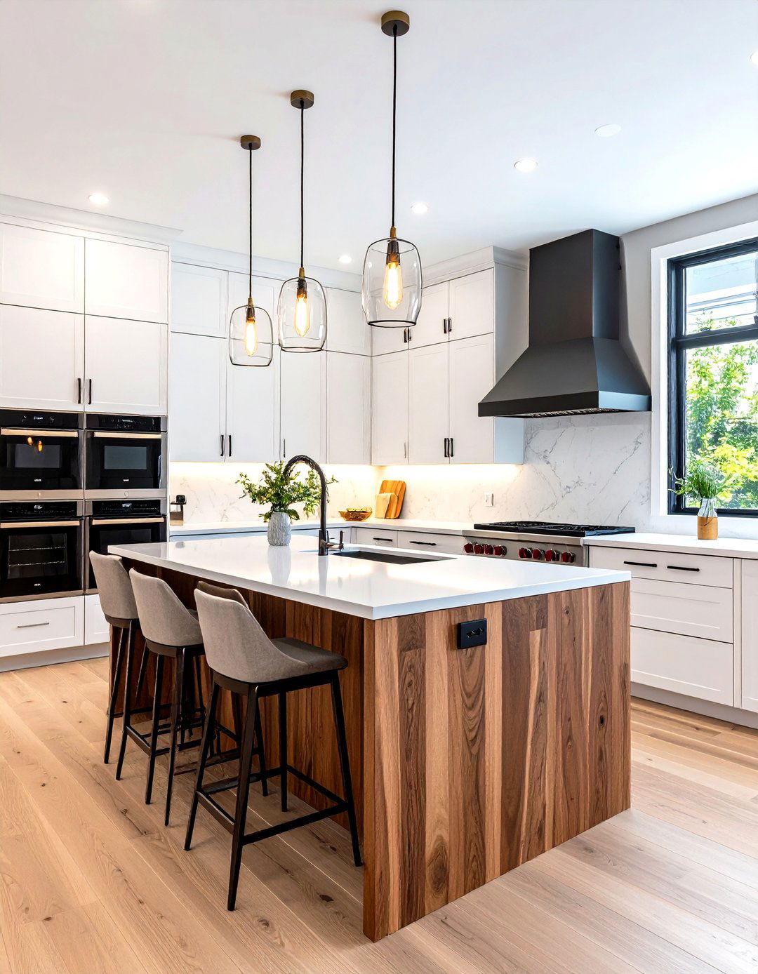 Contemporary Luxury Kitchen with Butcher Block Countertops - 20 Kitchens With Butcher Block Countertops
