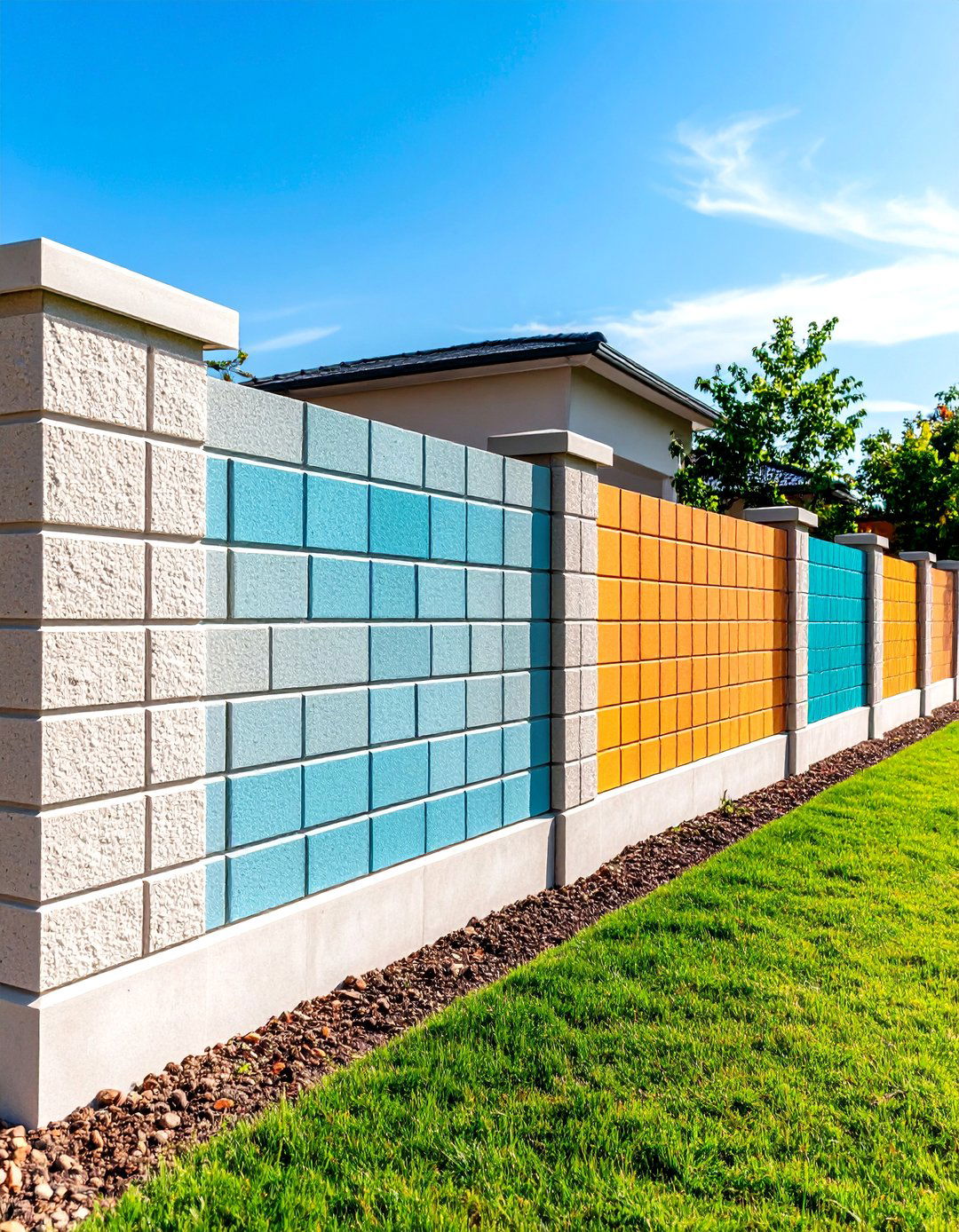 Contemporary Minimalist Cinder Block Fence Screen - 20 Cinder Block Fence Ideas