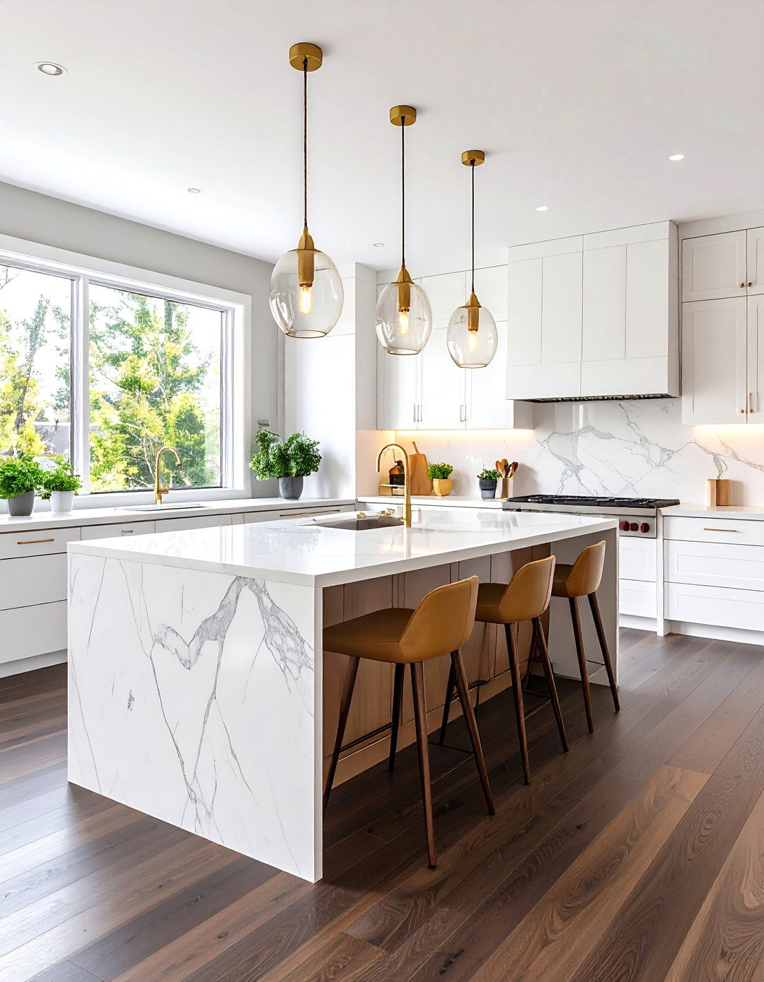 Contemporary Minimalist Kitchen With Dark Wood Floors and Sleek Surfaces - 20 Kitchen With Dark Wood Floors