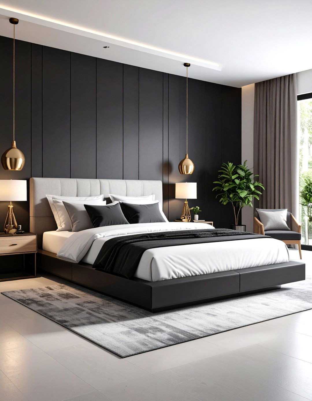 Contemporary Monochrome Mens Bedroom - 20 Men's Bedroom Ideas