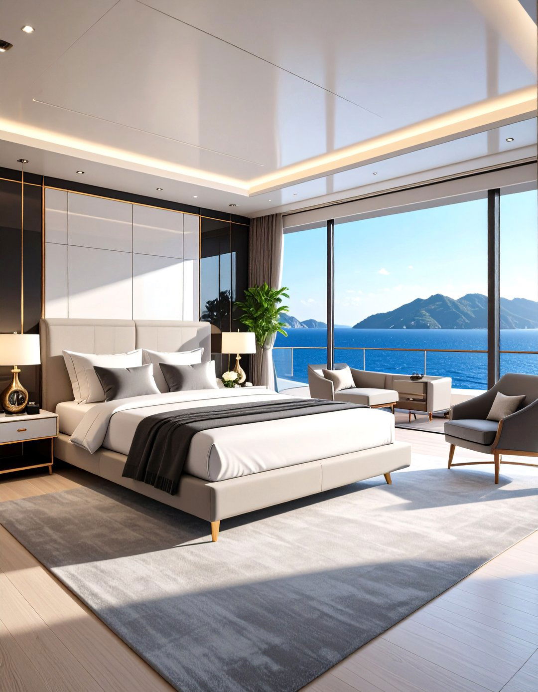 Contemporary Monochrome Yacht Bedroom - 20 yacht bedroom ideas