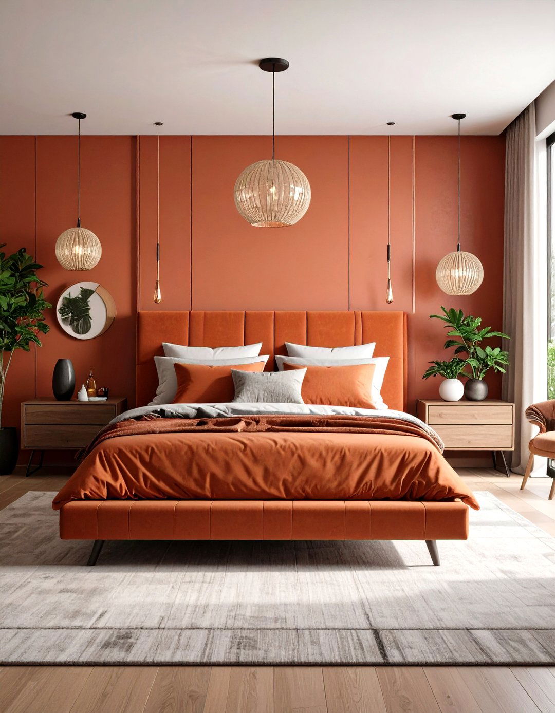 Contemporary Rust Bedroom Sophistication - 20 Rust Bedroom Ideas