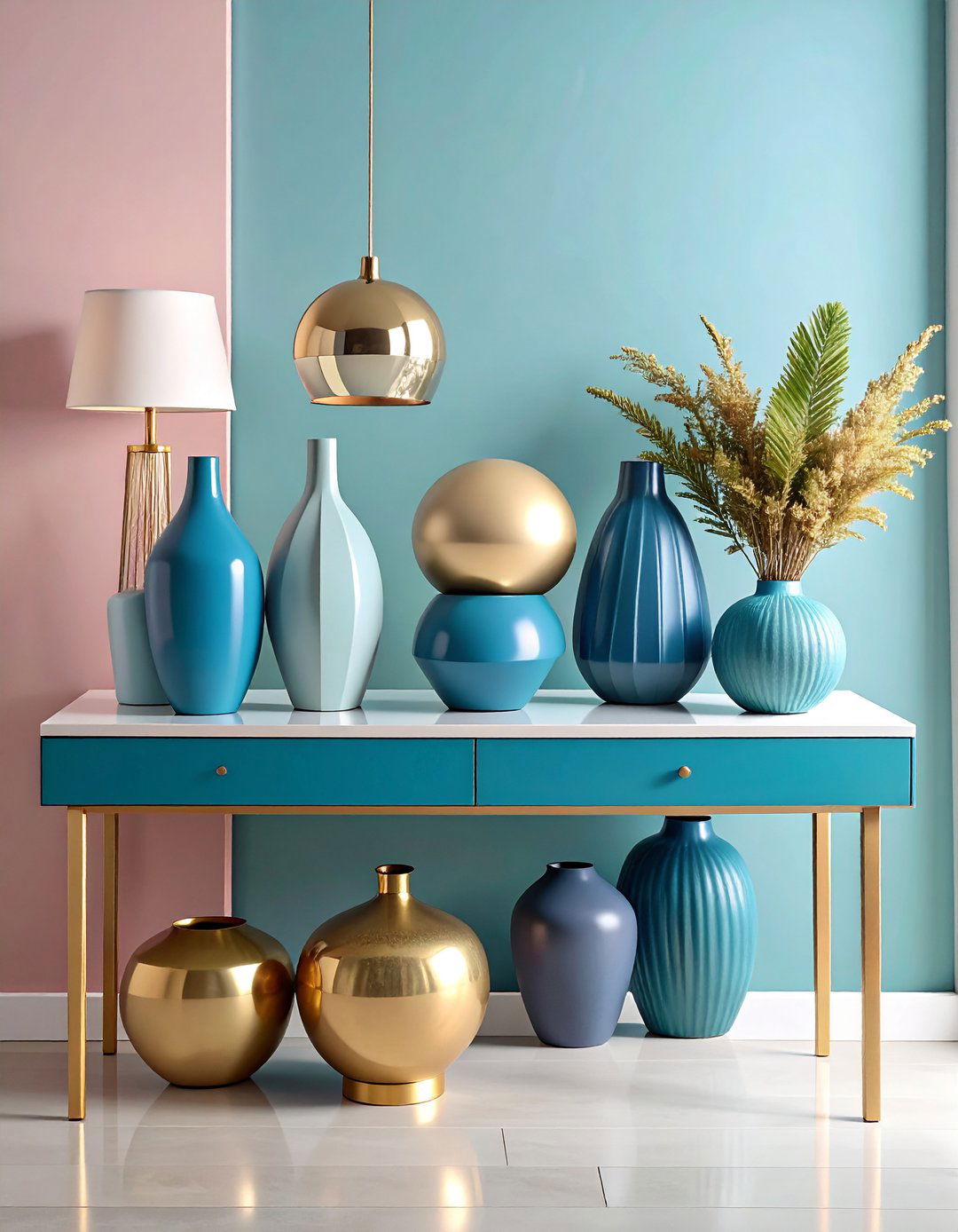 Contemporary Sculptural Entryway Table Art - 20 entryway table decor ideas