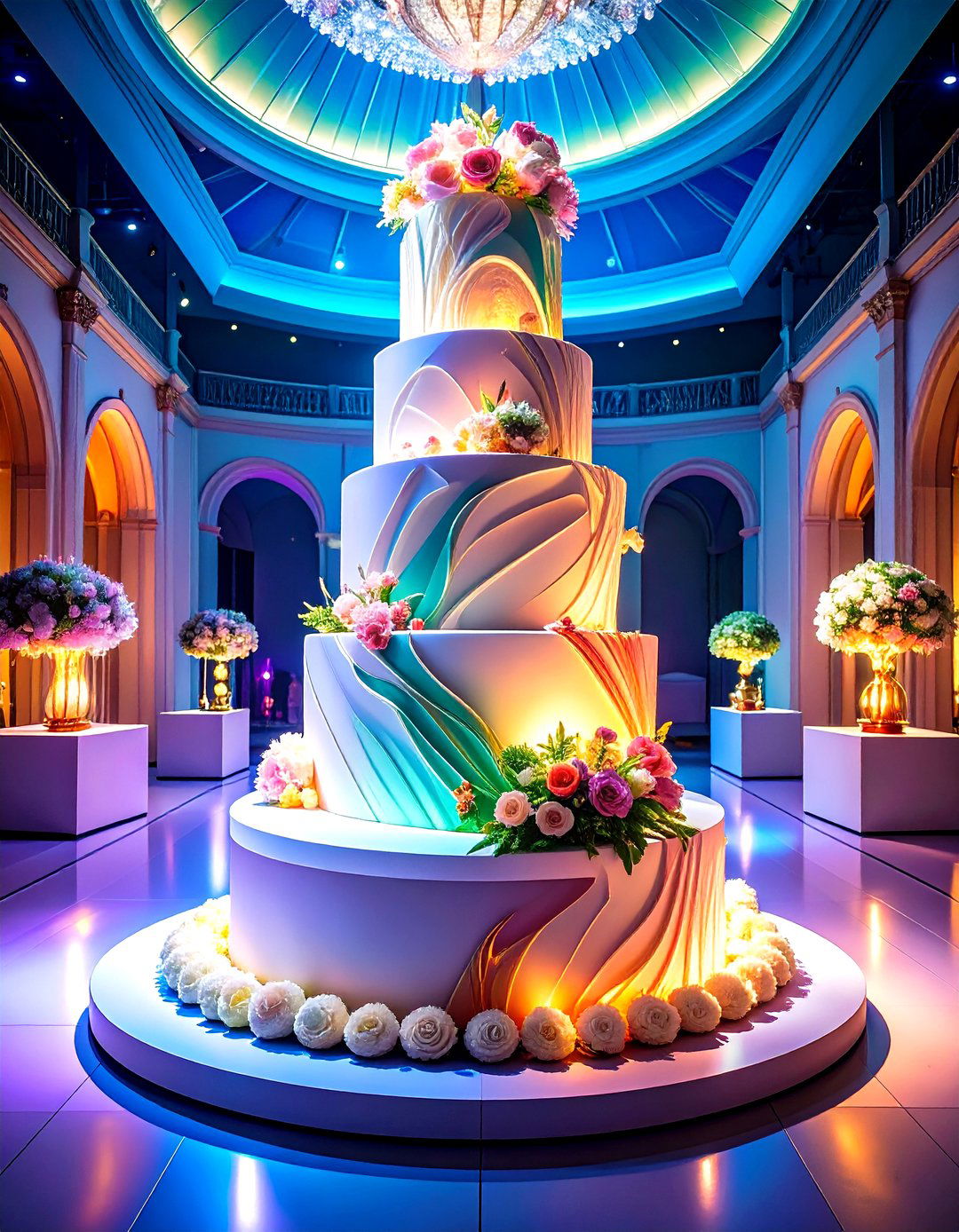 Contemporary Sculptural Wedding Cake with Artistic Innovation - 20 Wedding Cake Ideas
