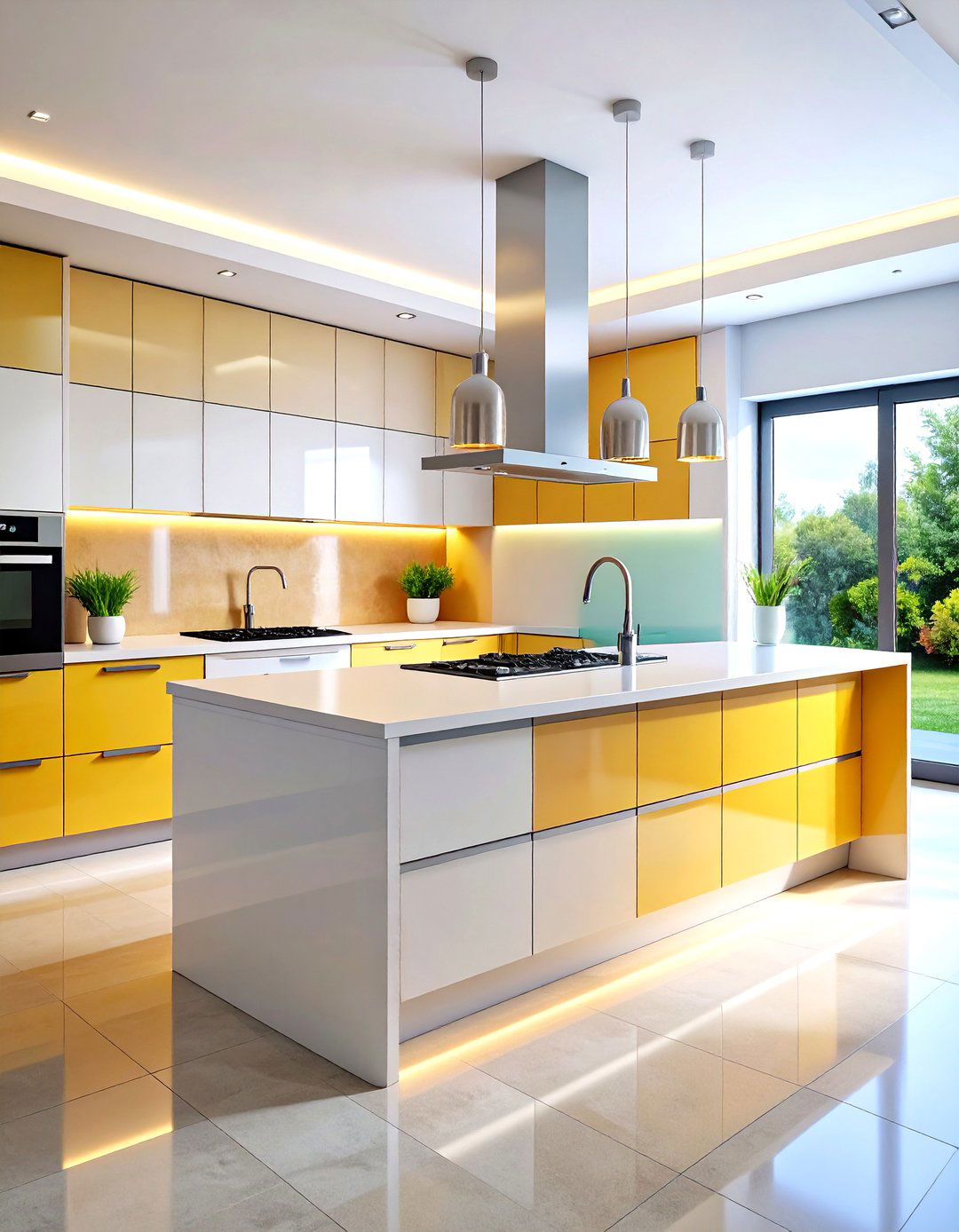 Contemporary Sleek Kitchen With White Appliances - 20 Kitchen With White Appliances Ideas