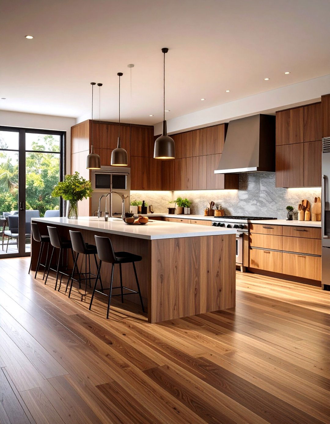 Contemporary Transitional Kitchens With Wood Floors - 20 Kitchens With Wood Floors