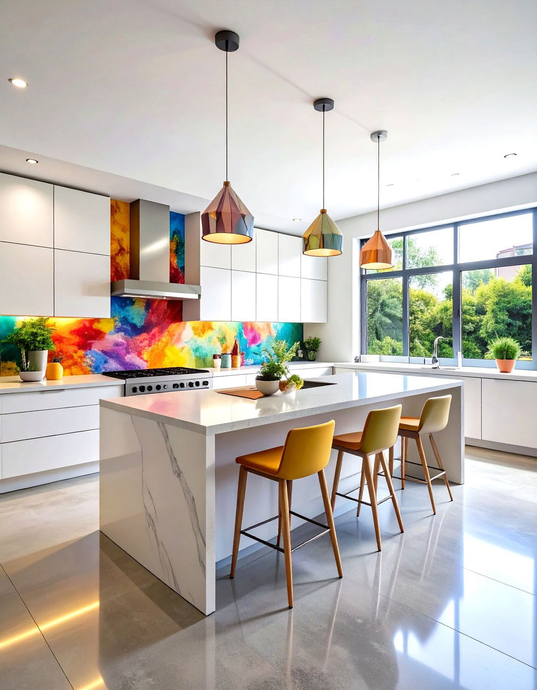 Contemporary White Kitchen with Minimalist Design Elements - 20 White Kitchen Ideas
