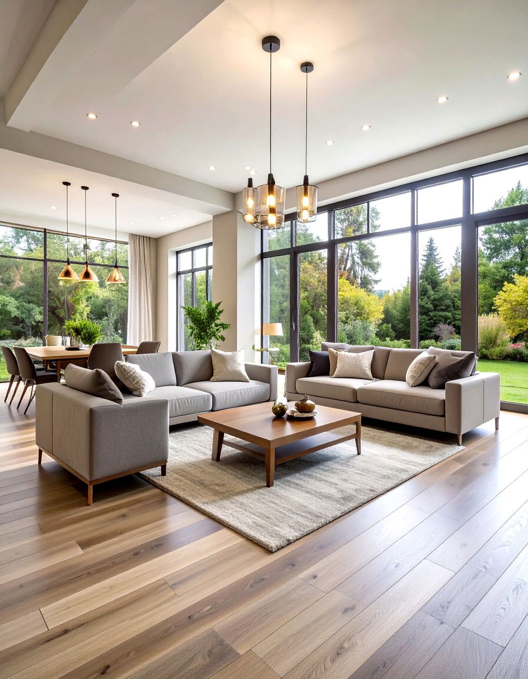 Continuous Greige Flooring for Flow - 20 Greige Interior Design Ideas