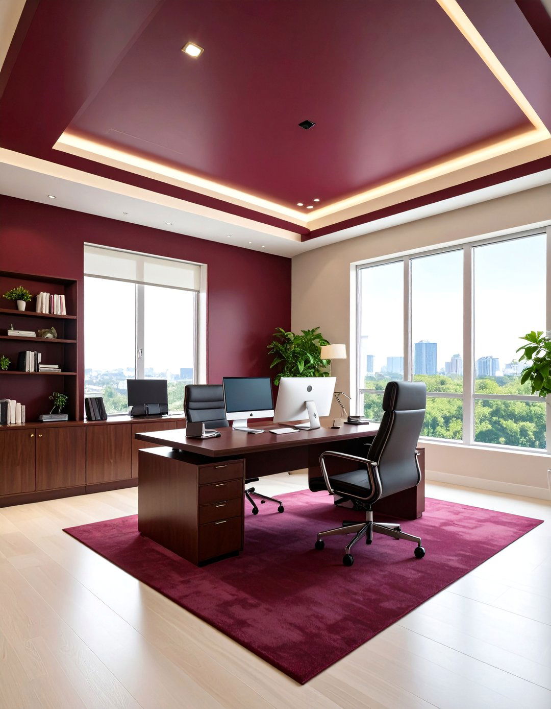 Contrasting Ceiling Paint for Visual Interest - 20 Ceiling Paint Ideas
