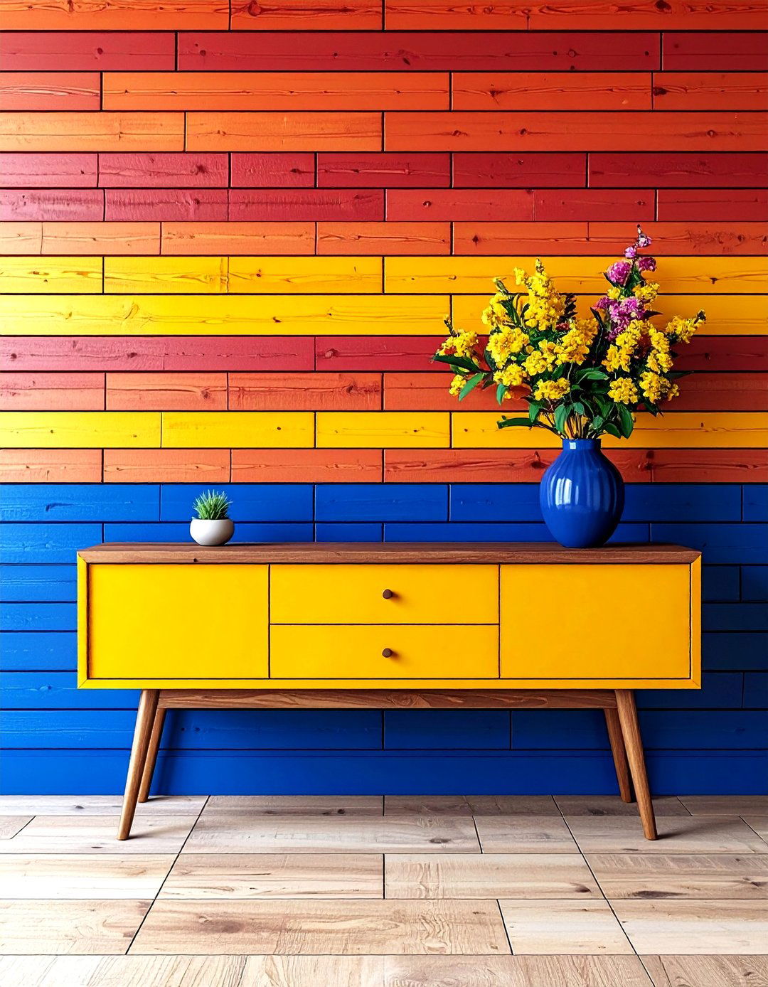 Contrasting Mortar Style Lines - 20 Shiplap Wall Entryway Ideas