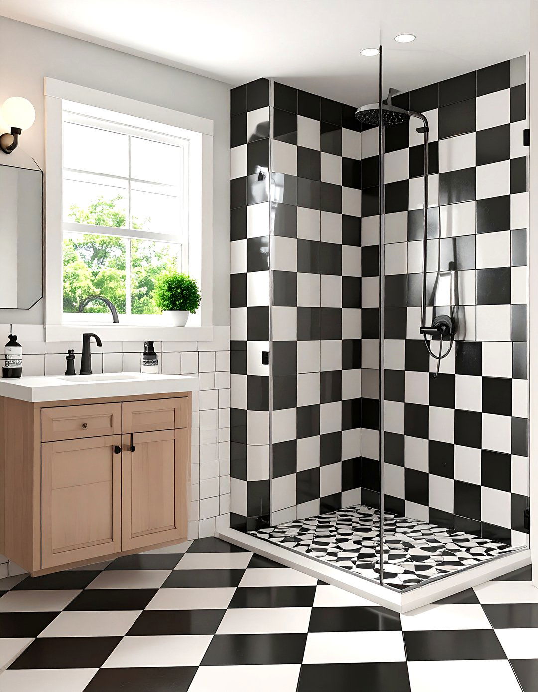 Contrasting Tile Niche - 20 Shower Niche Ideas