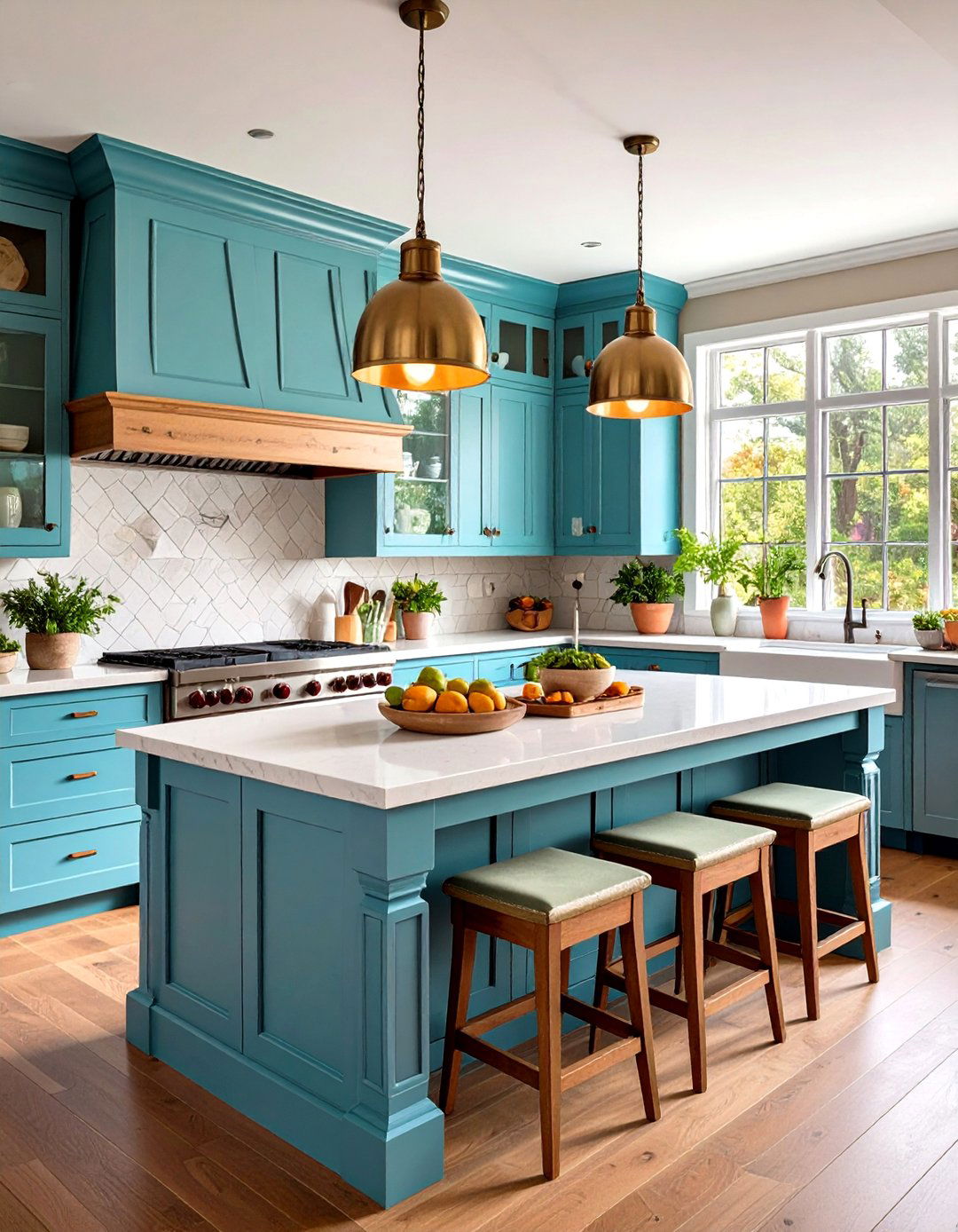 Contrasting Trim Accents - 20 Shiplap Kitchen Island Ideas