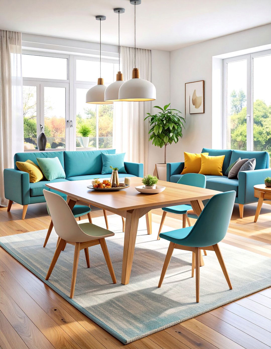 Convertible Coffee to Dining Table - 20 Budget Apartment Living Room Ideas