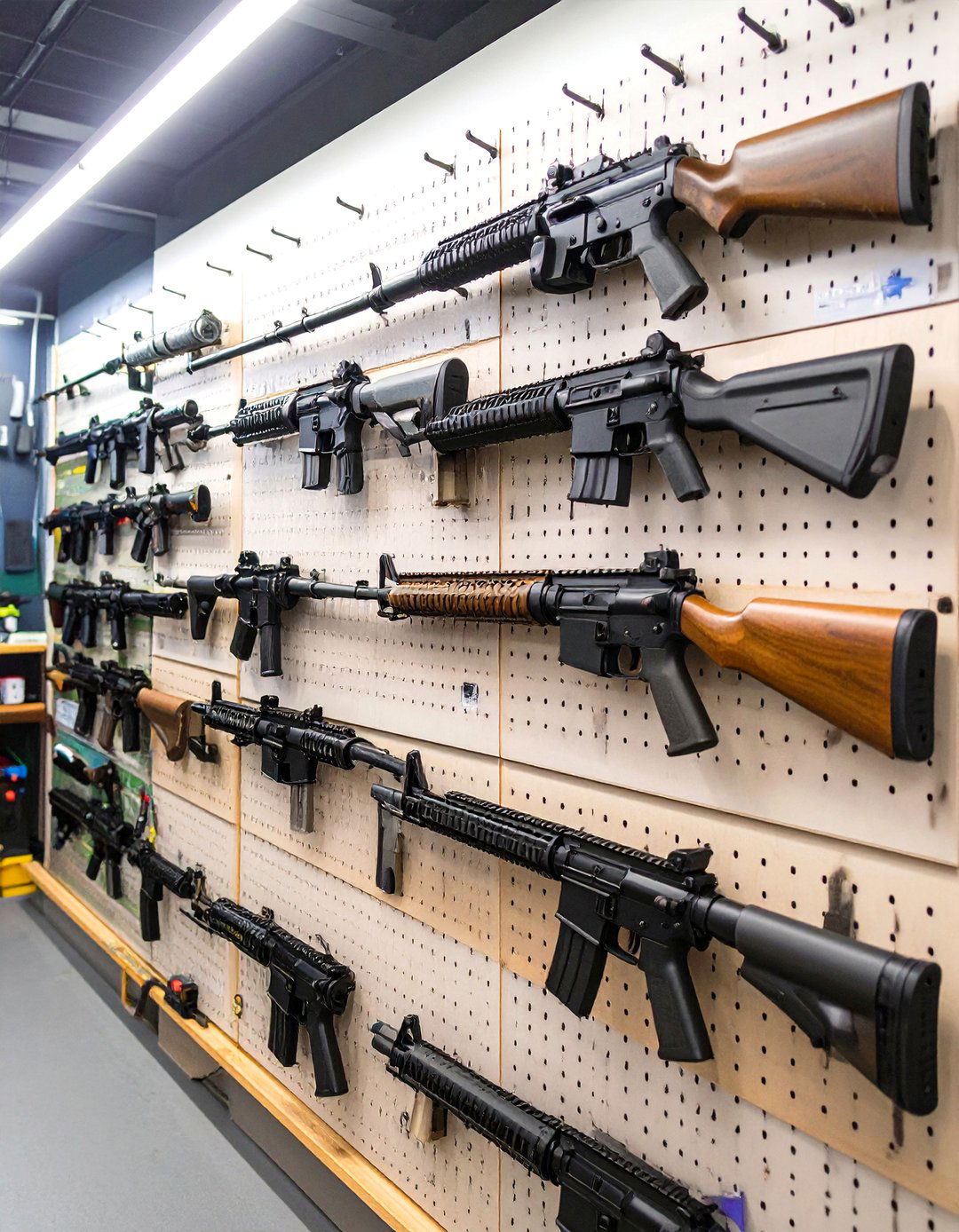 Convertible GunTool Wall for Multiuse Workshops - 20 Gun Wall Ideas