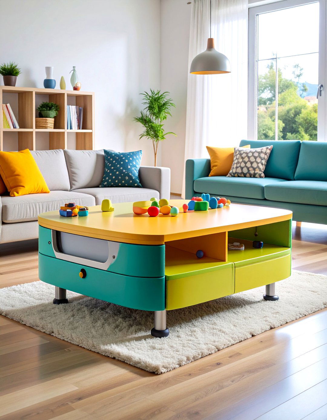 Convertible Living Room Toy Storage Transformer Furniture - 20 Living Room Toy Storage Ideas