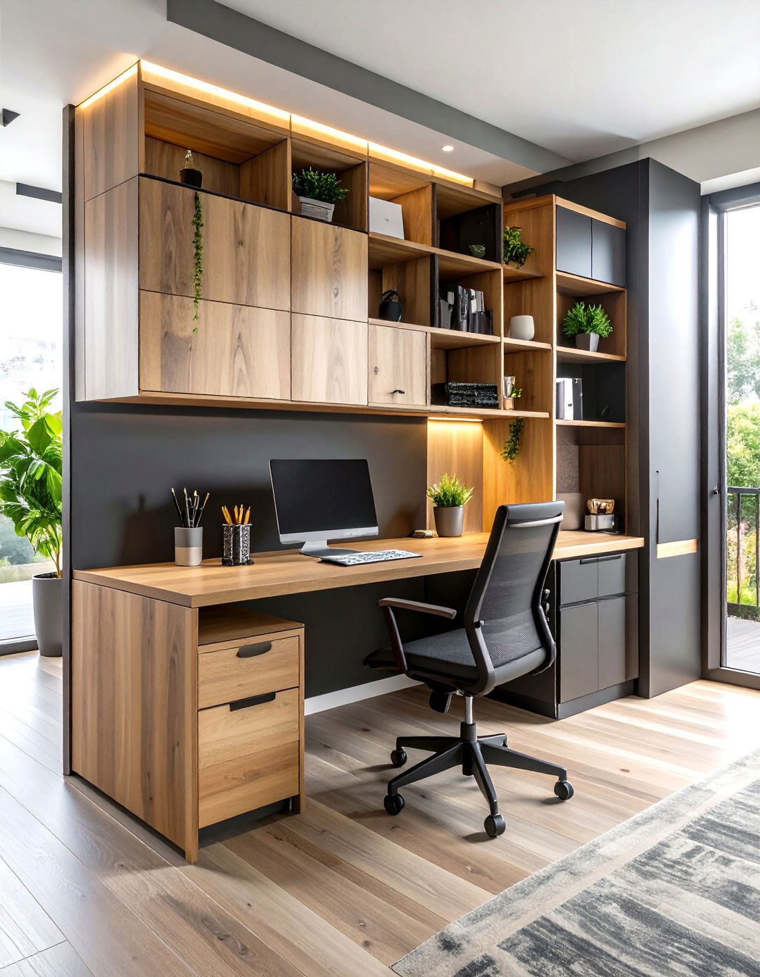 Convertible Murphy Desk Wall Home Office Background - 20 Home Office Background Ideas