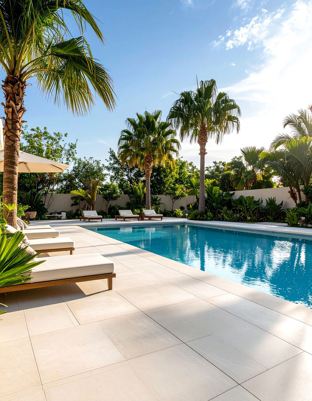 Cool Touch Light Colored Concrete Pavers Pool Deck - 20 Concrete Pavers Around Pool Ideas