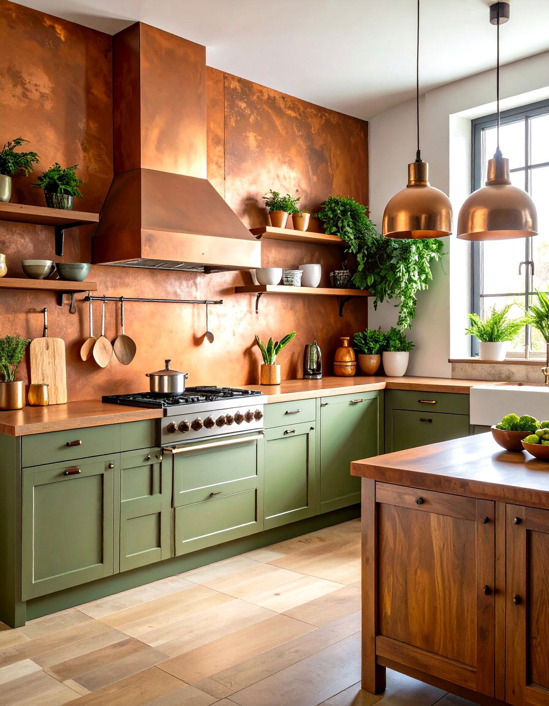 Copper Kitchen Splashback Artisan Warmth Theme - 20 Kitchen Splashback Ideas