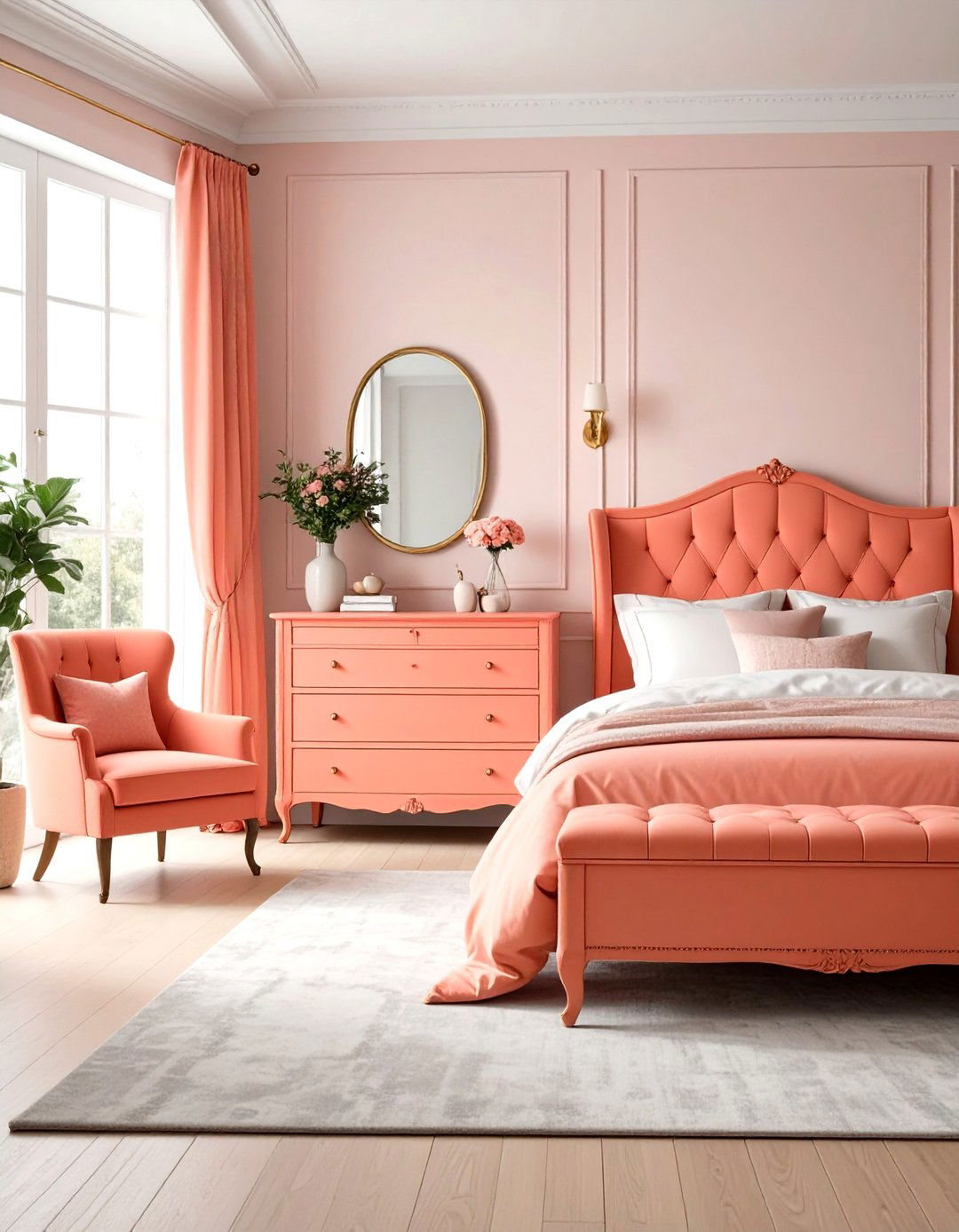 Coral Bedroom Furniture Statement Pieces - 20 Coral Bedroom Ideas