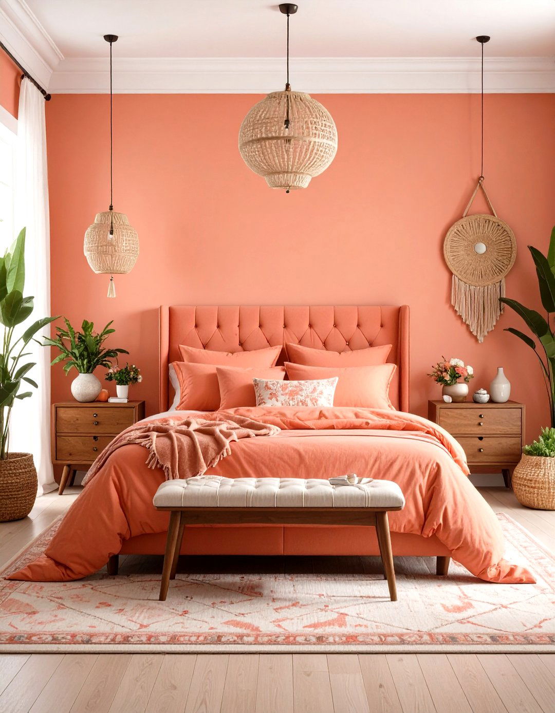 Coral Bedroom Vintage Eclectic Style - 20 Coral Bedroom Ideas