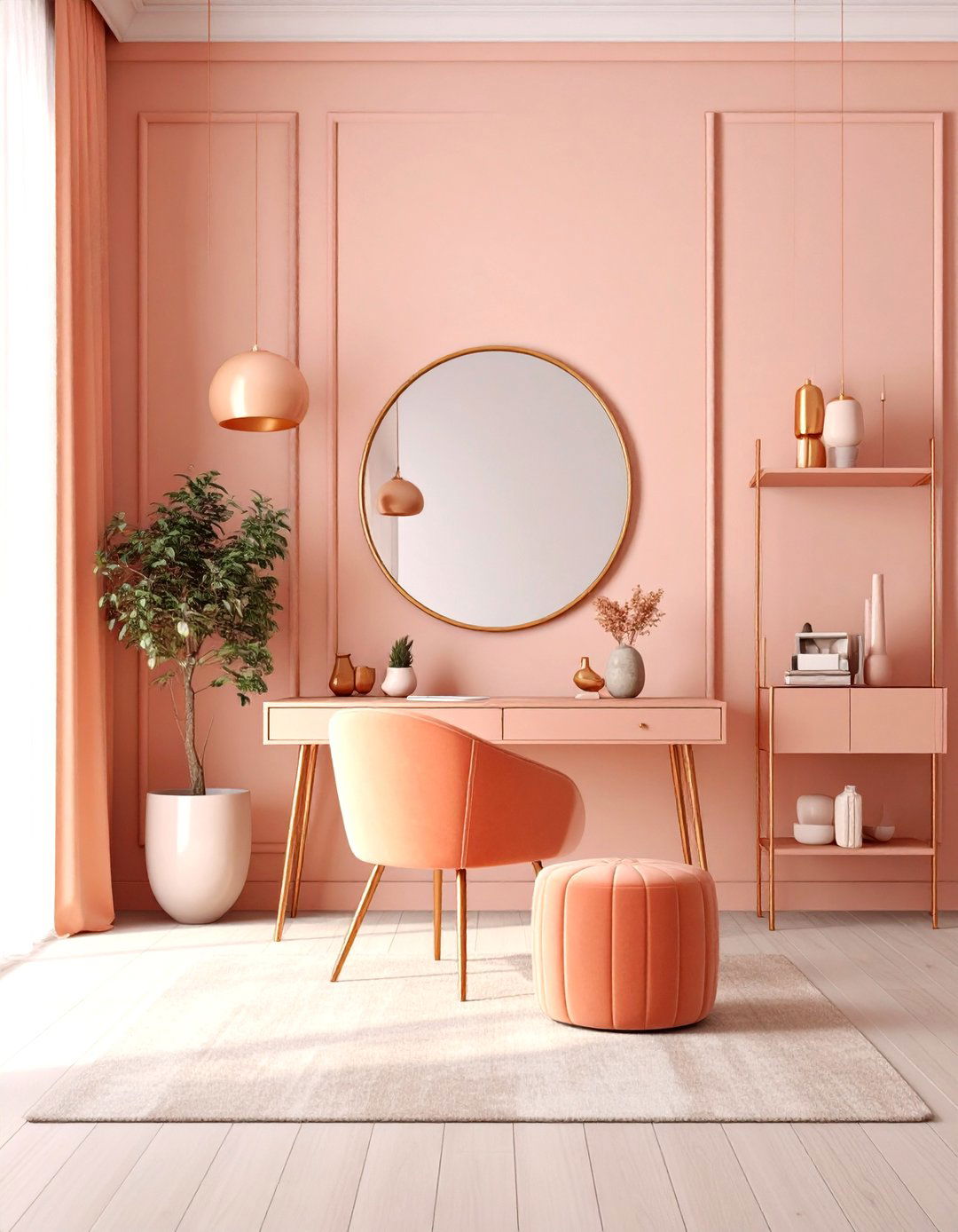 Coral Orange Pink Monochromatic Color Scheme for Rooms - 20 Monochromatic Color Schemes for Rooms