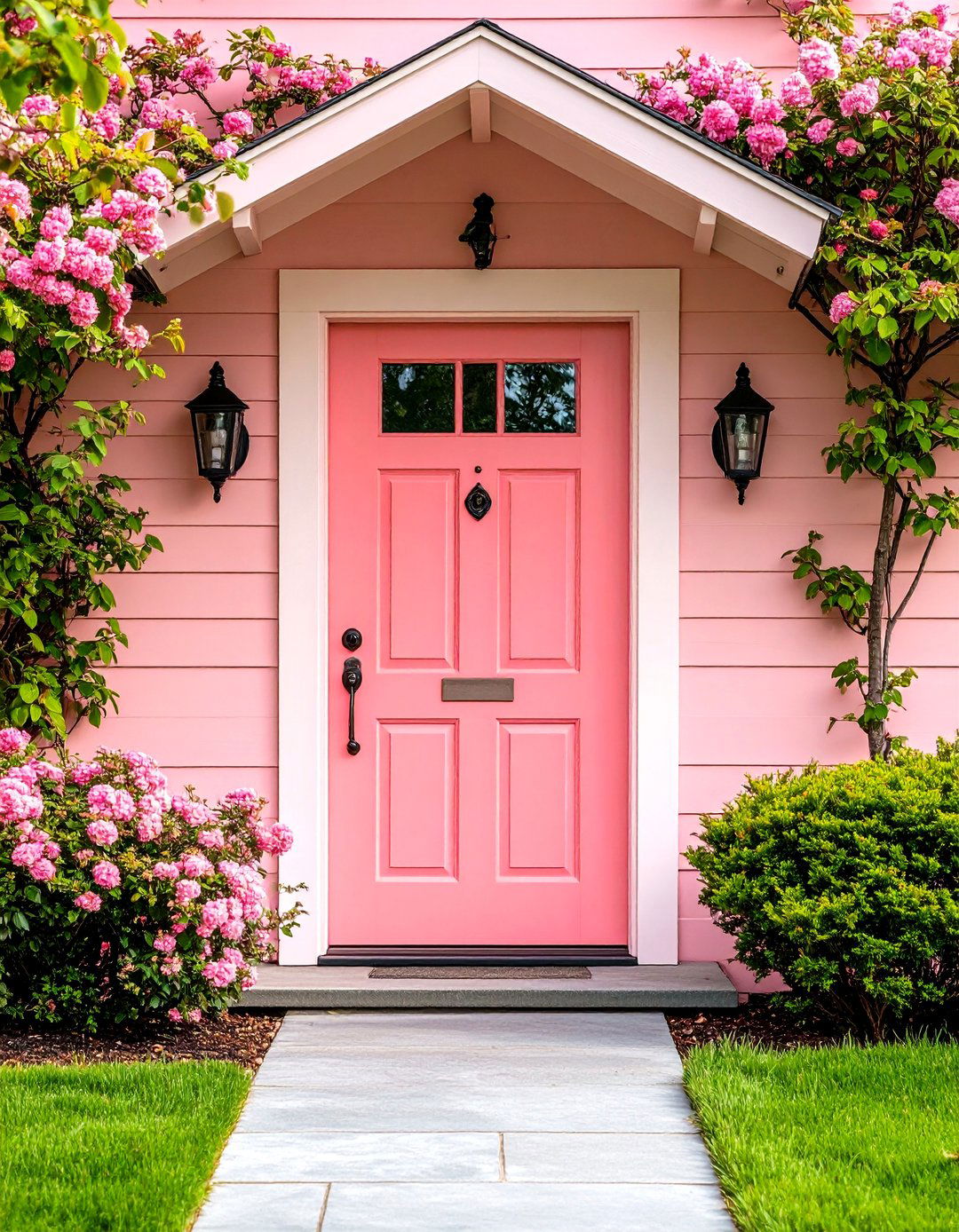 Coral Pink Cedar Front Door - 20 Cedar Front Door Colors Ideas