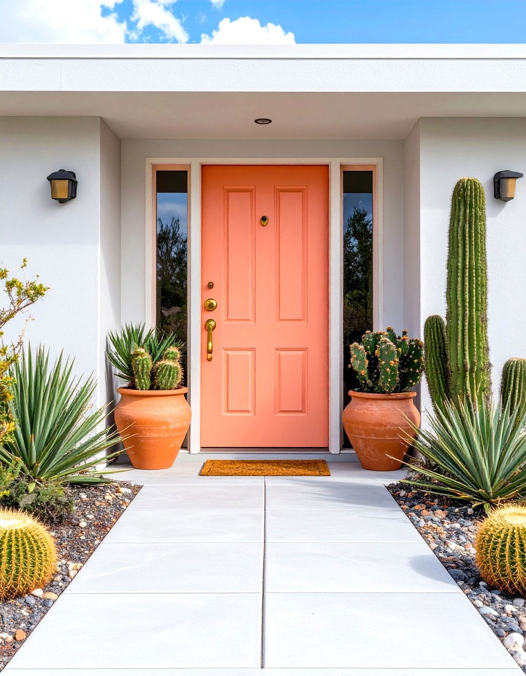 Coral Pink Mid Century Front Door - 20 Mid Century Front Door Colors