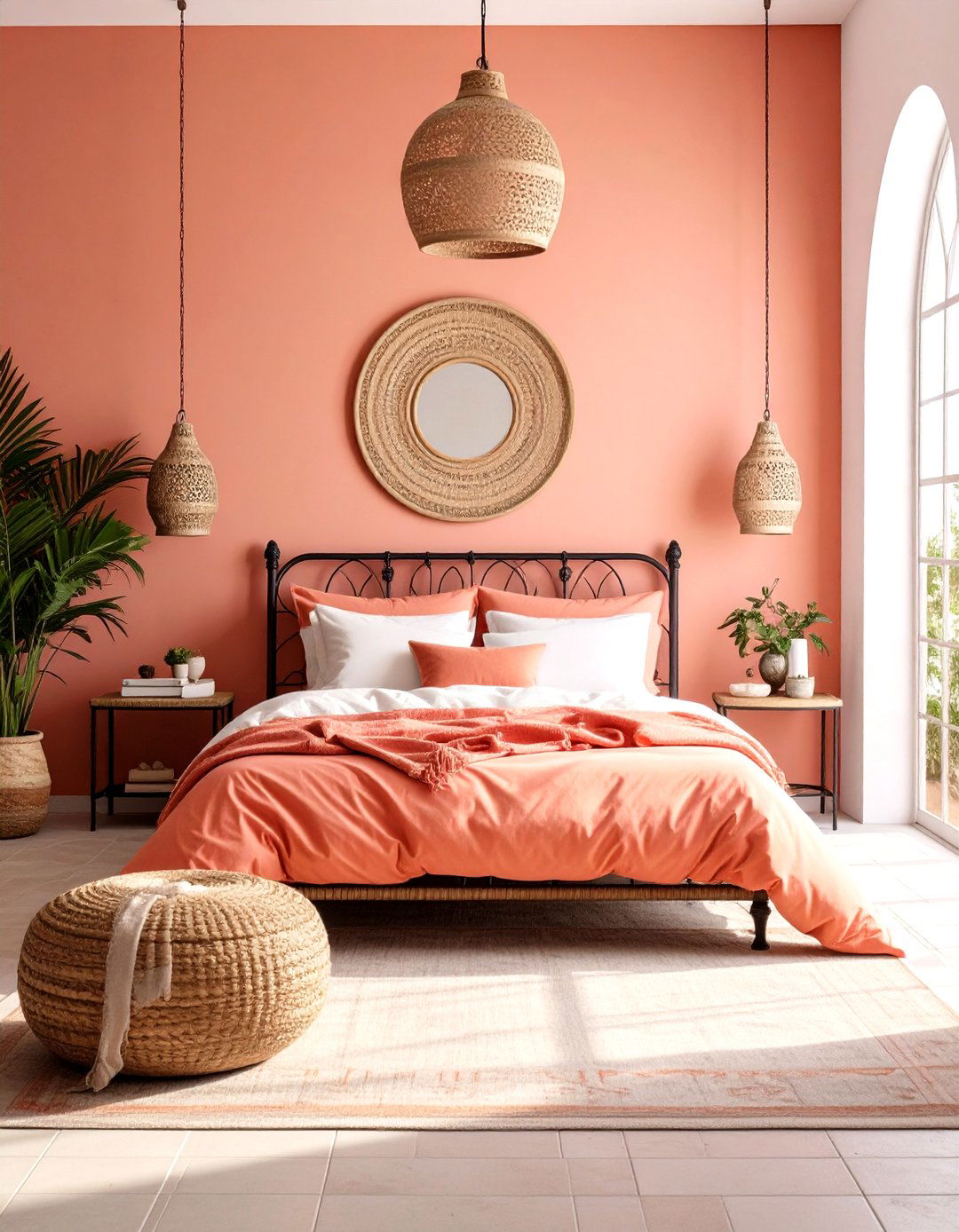 Coral Pink Room Mediterranean Escape - 20 Pink Room Ideas