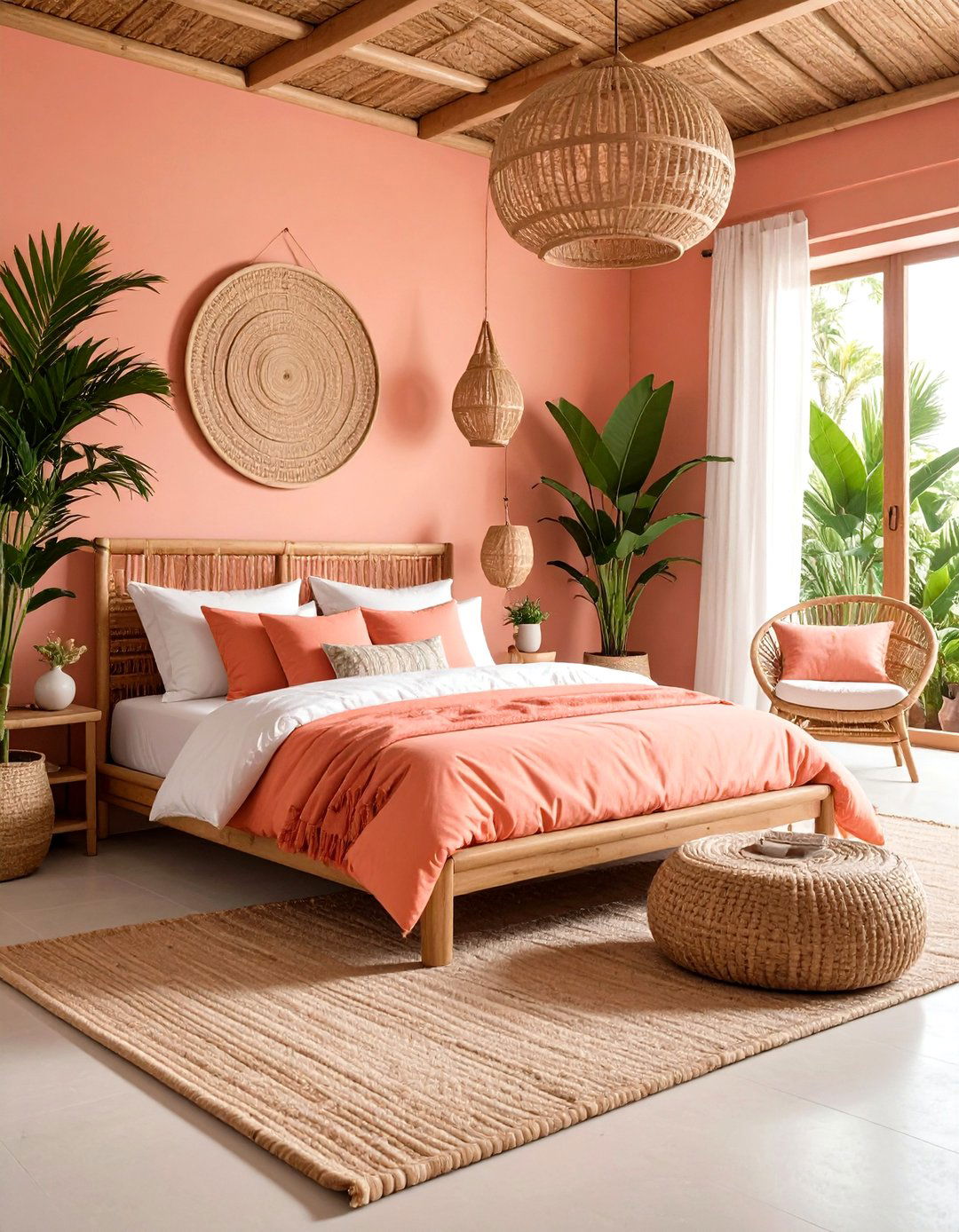 Coral Pink Room Tropical Paradise - 20 Pink Room Ideas