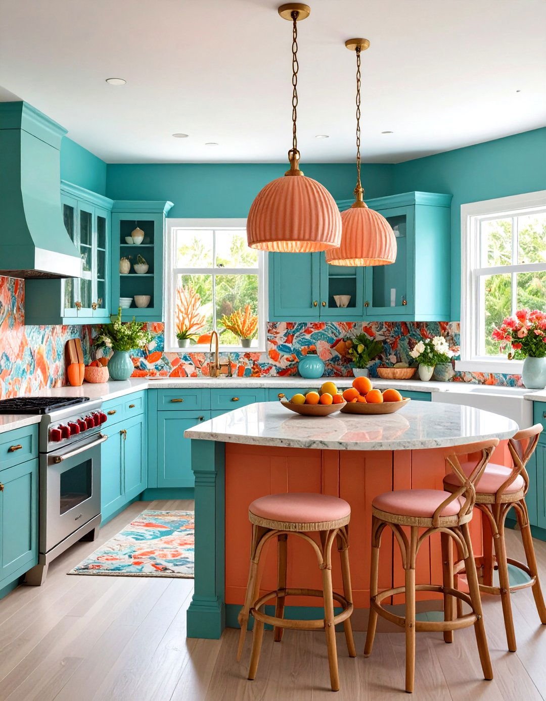 Coral Reef Tropical Kitchen - 20 Tropical Kitchen Ideas