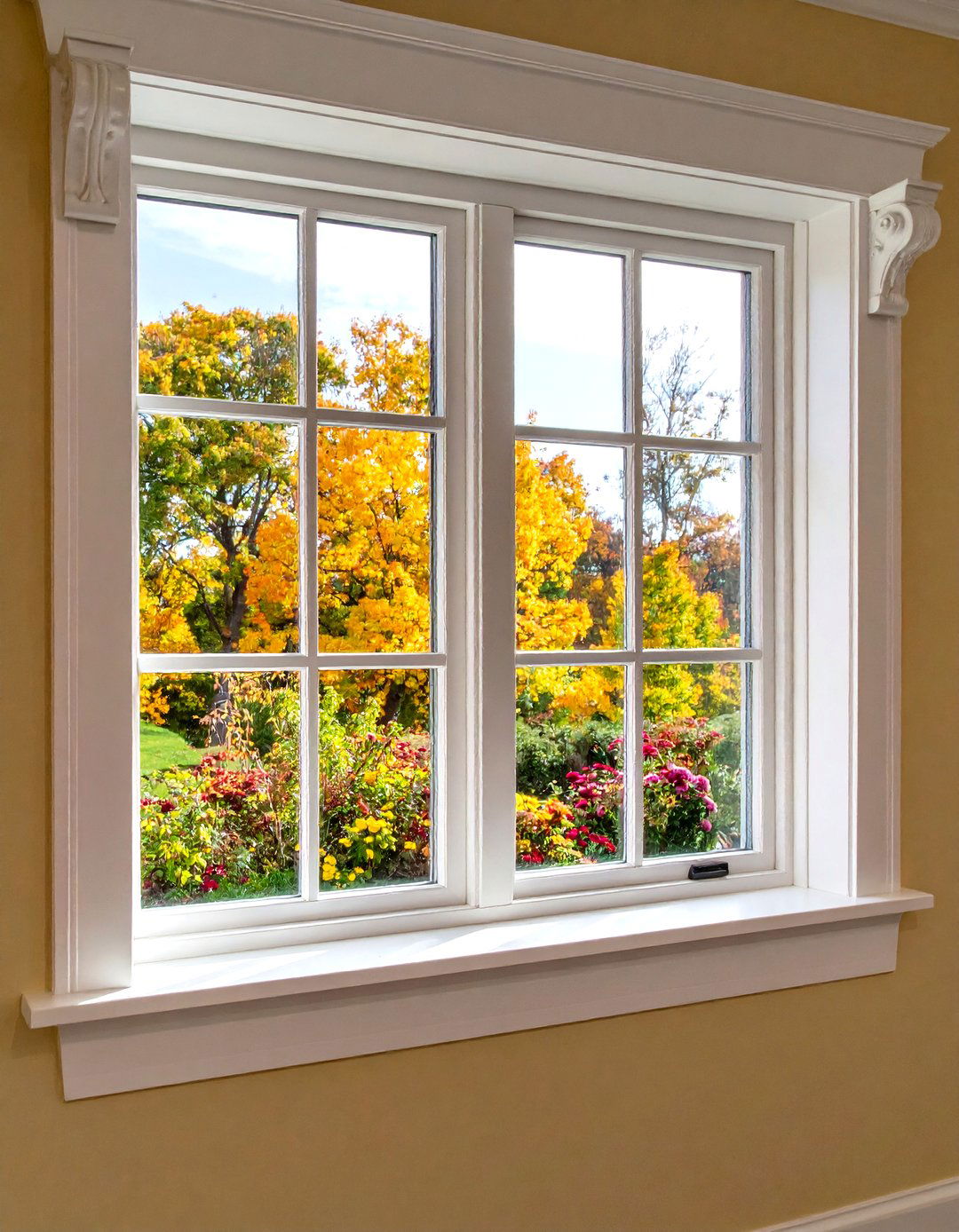 Corbel Enhanced Window Trim - 20 Farmhouse Interior Window Trim Ideas
