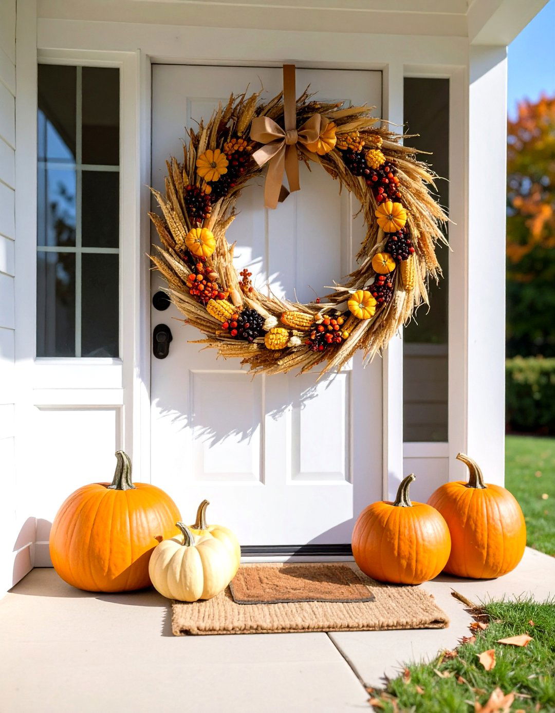 Corn Husk Wreath - 20 Thanksgiving Decor Ideas