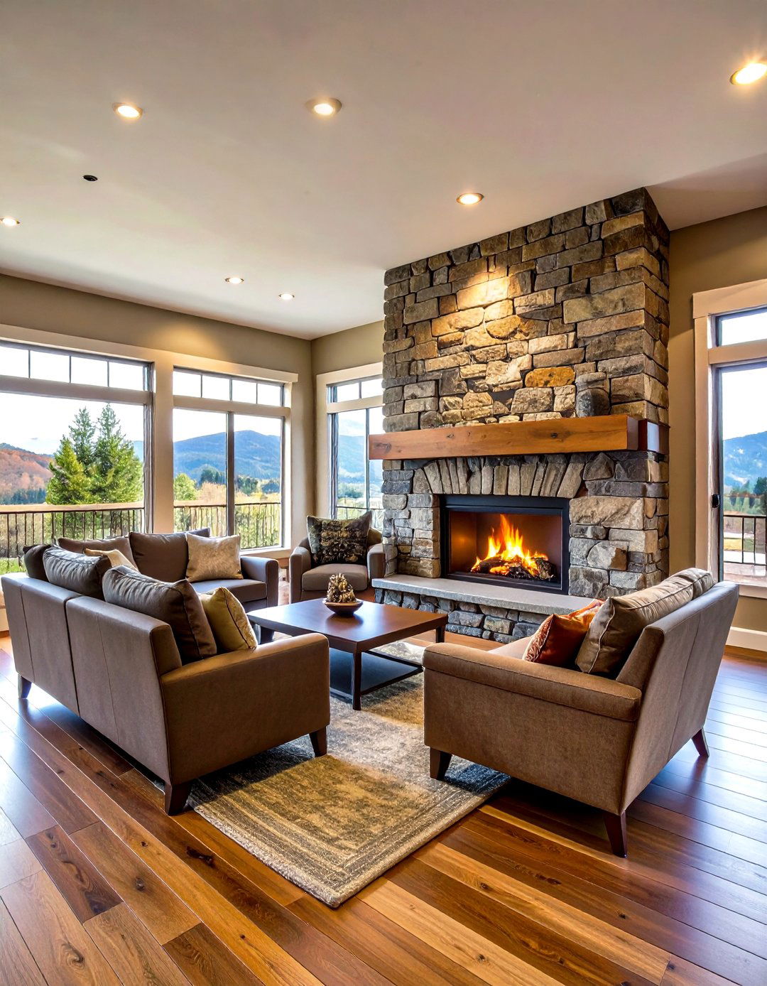 Corner Basement Fireplace Design - 20 Basement Fireplace Ideas