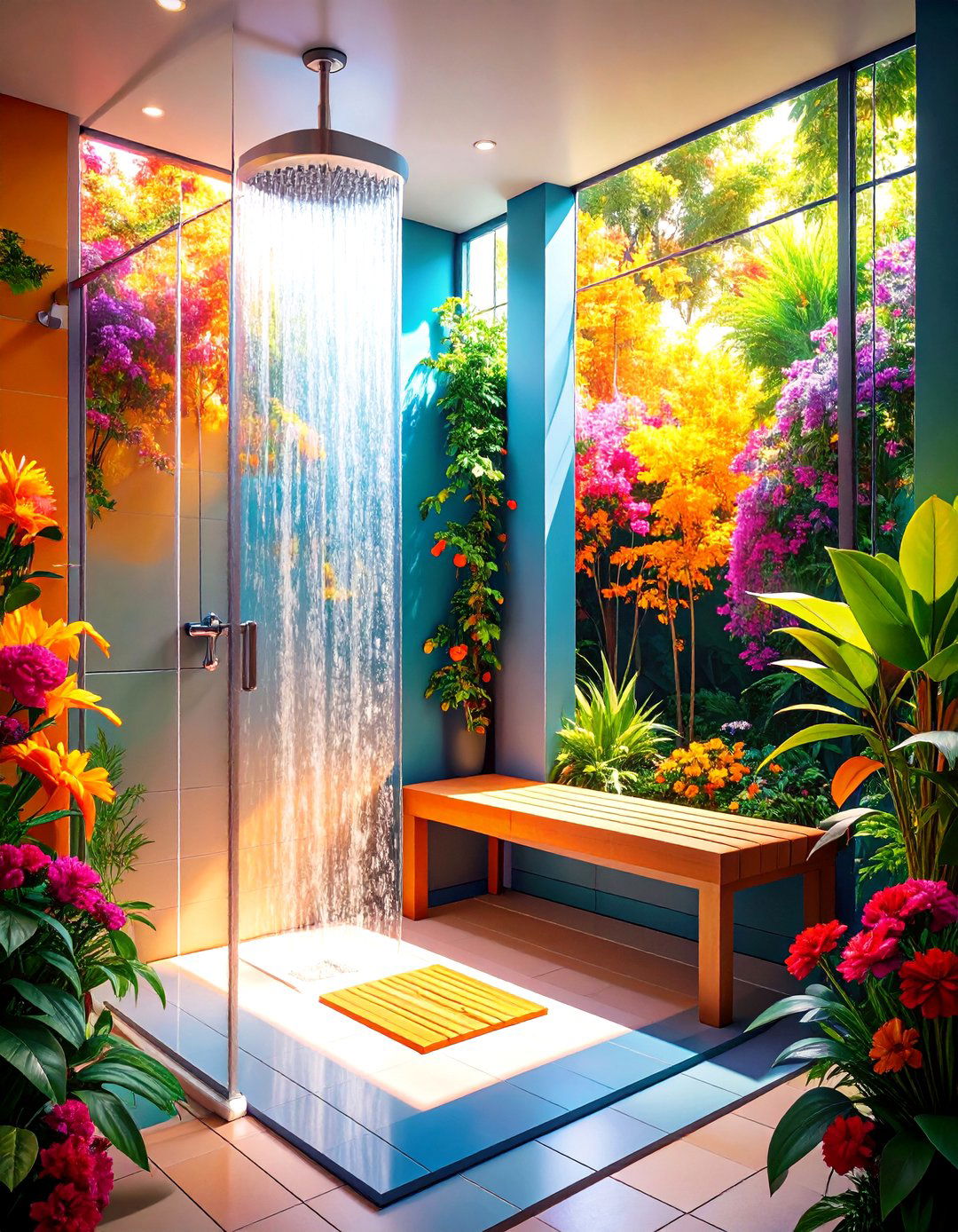 Corner Bench - 20 Walk in Shower Ideas With Bench