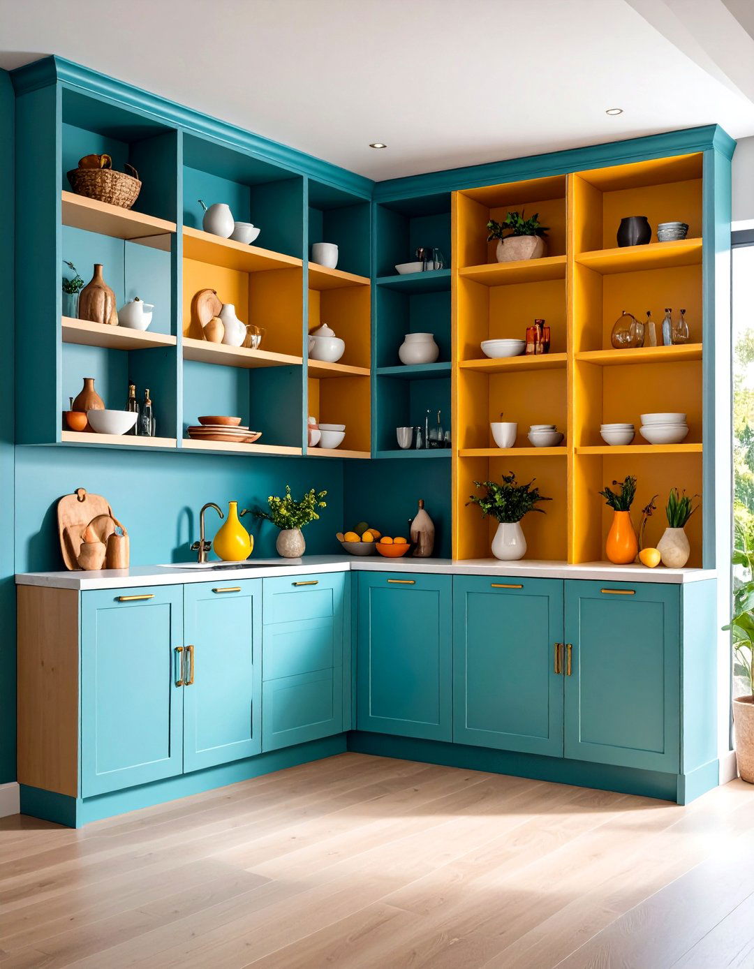 Corner Cabinet Shelf With Enclosed Storage - 20 Corner Shelf Ideas