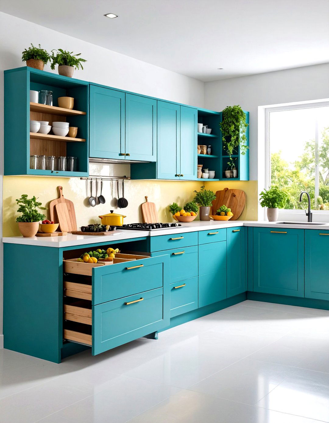 Corner Cabinet with Pull Out Drawers - 20 Corner Cabinet Ideas