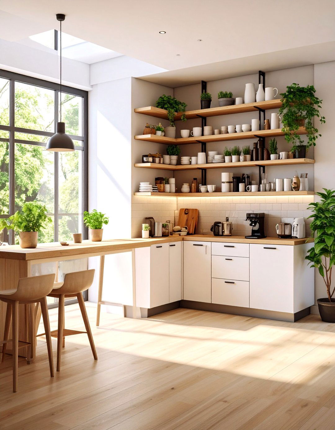 Corner Coffee Station Nook - 20 Coffee Station Ideas