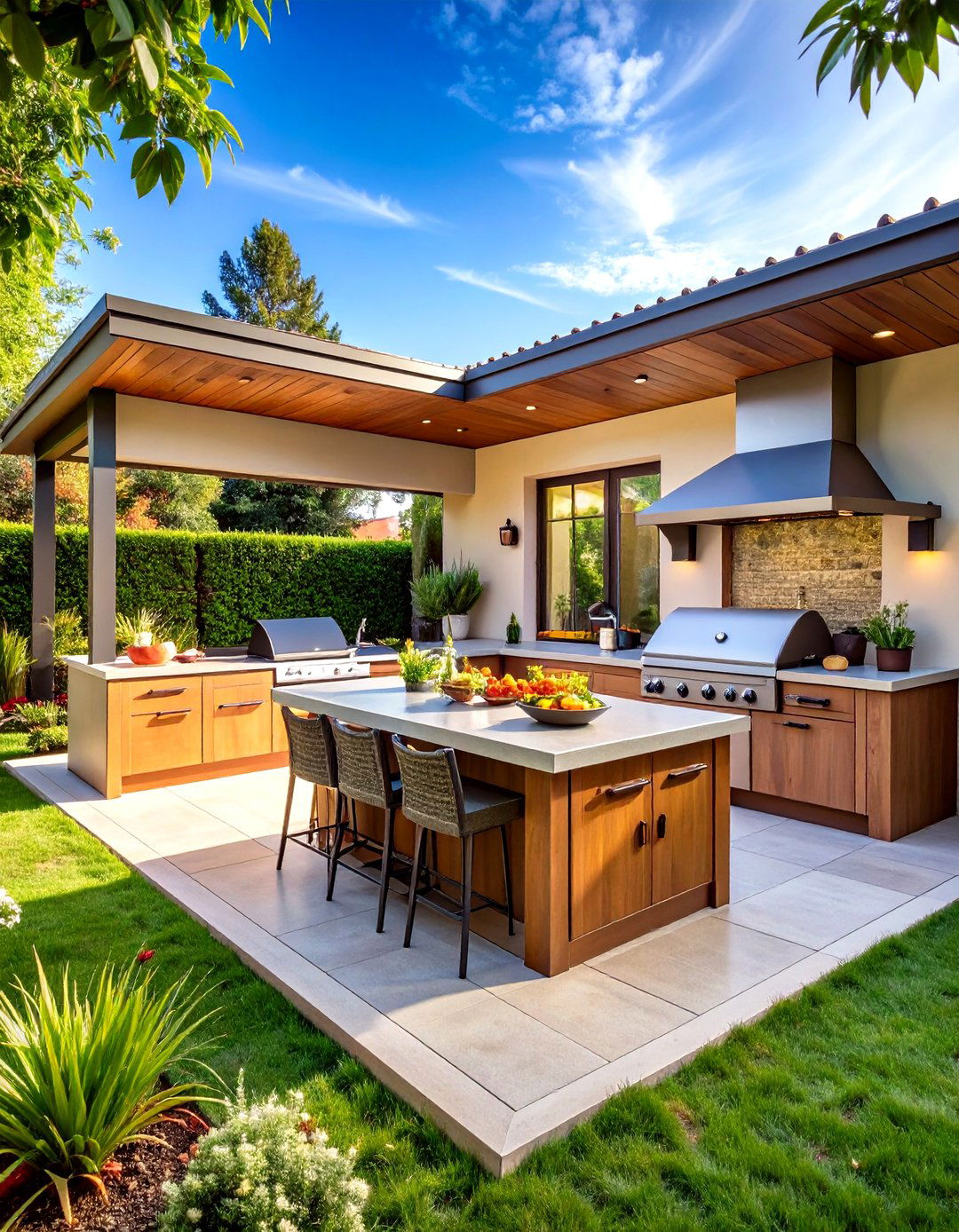 Corner Degree Outdoor Kitchen Island - 20 Outdoor Kitchen Island Ideas