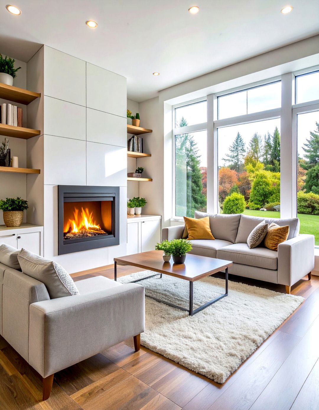 Corner Electric Fireplace for Nooks That Need Love - 20 Electric Fireplace Ideas